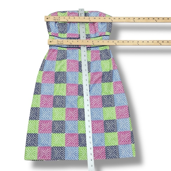 Vineyard Vines Aurora Whale Patchwork Print Strapless Tube Sheath‎ Dress 2 - Picture 10 of 11